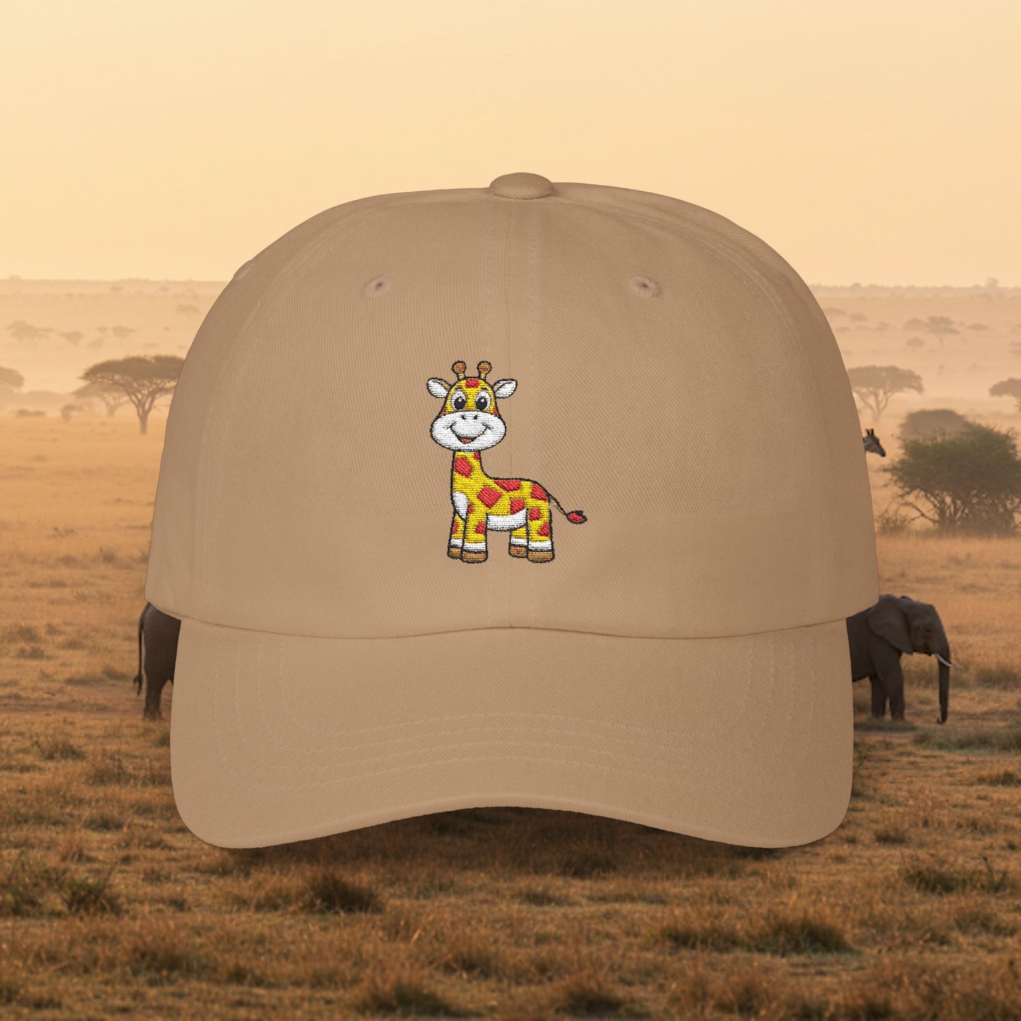 Embroidered Classic Dad Cap - Giraffe