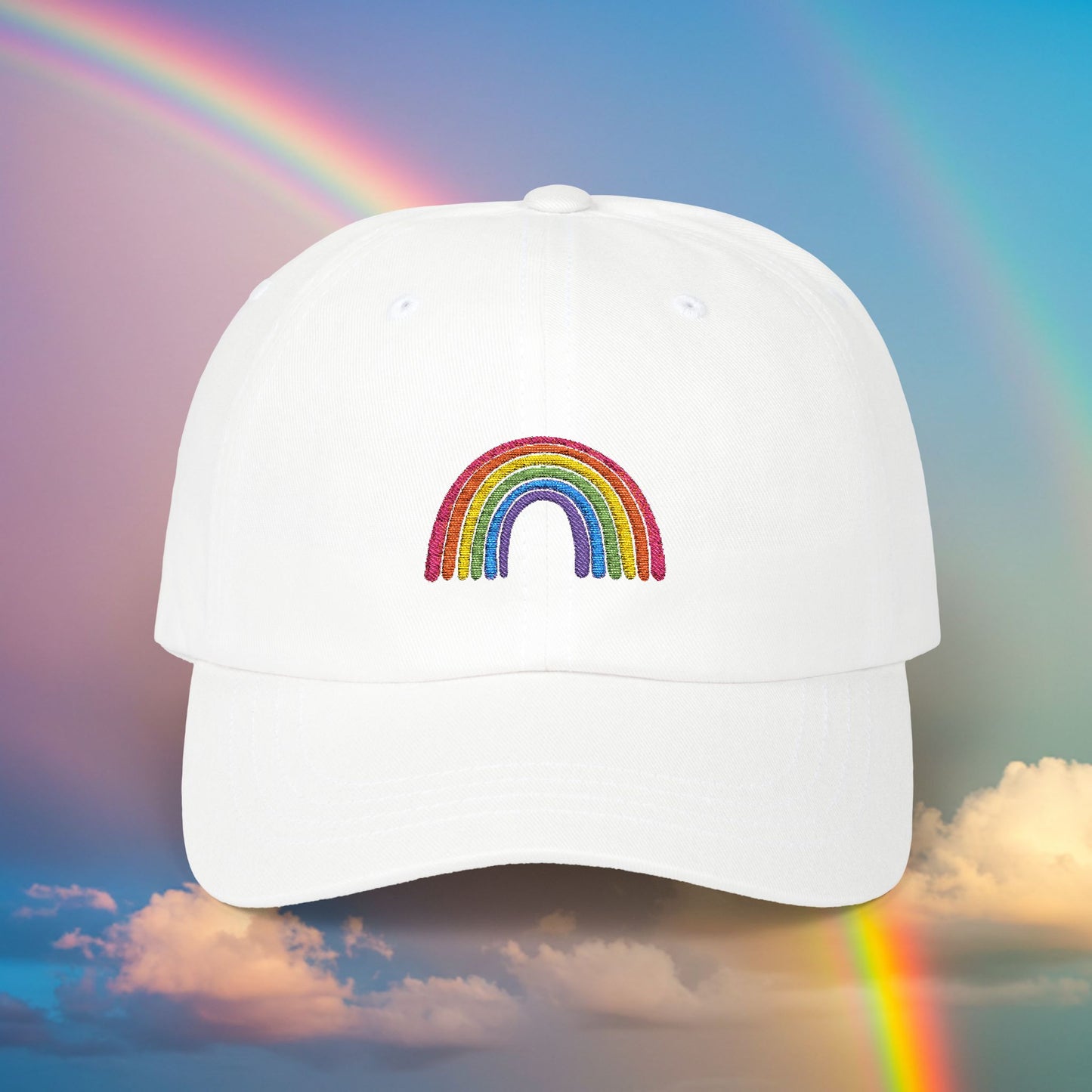 Embroidered Classic Dad Cap - Rainbow