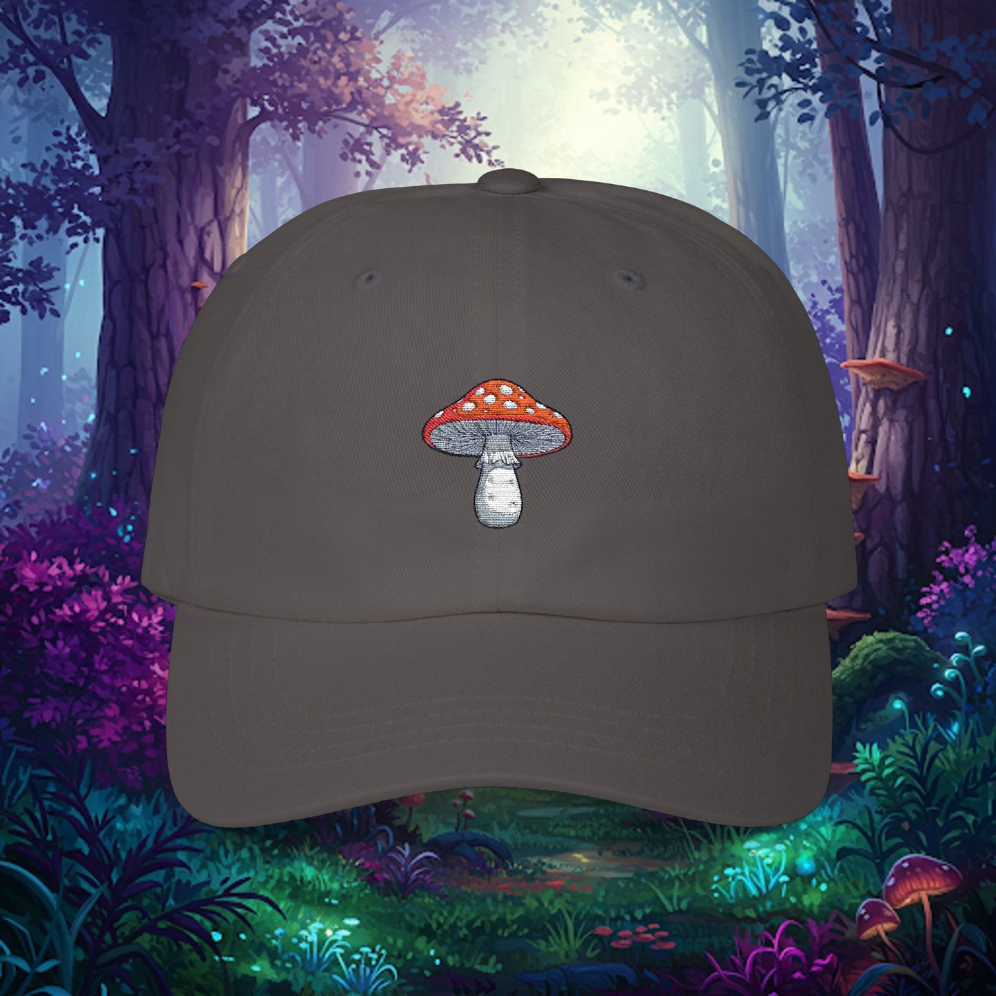 Embroidered Classic Dad Cap - Mushroom