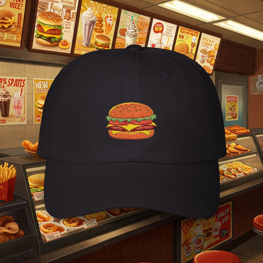 Embroidered Classic Dad Cap - Cheeseburger