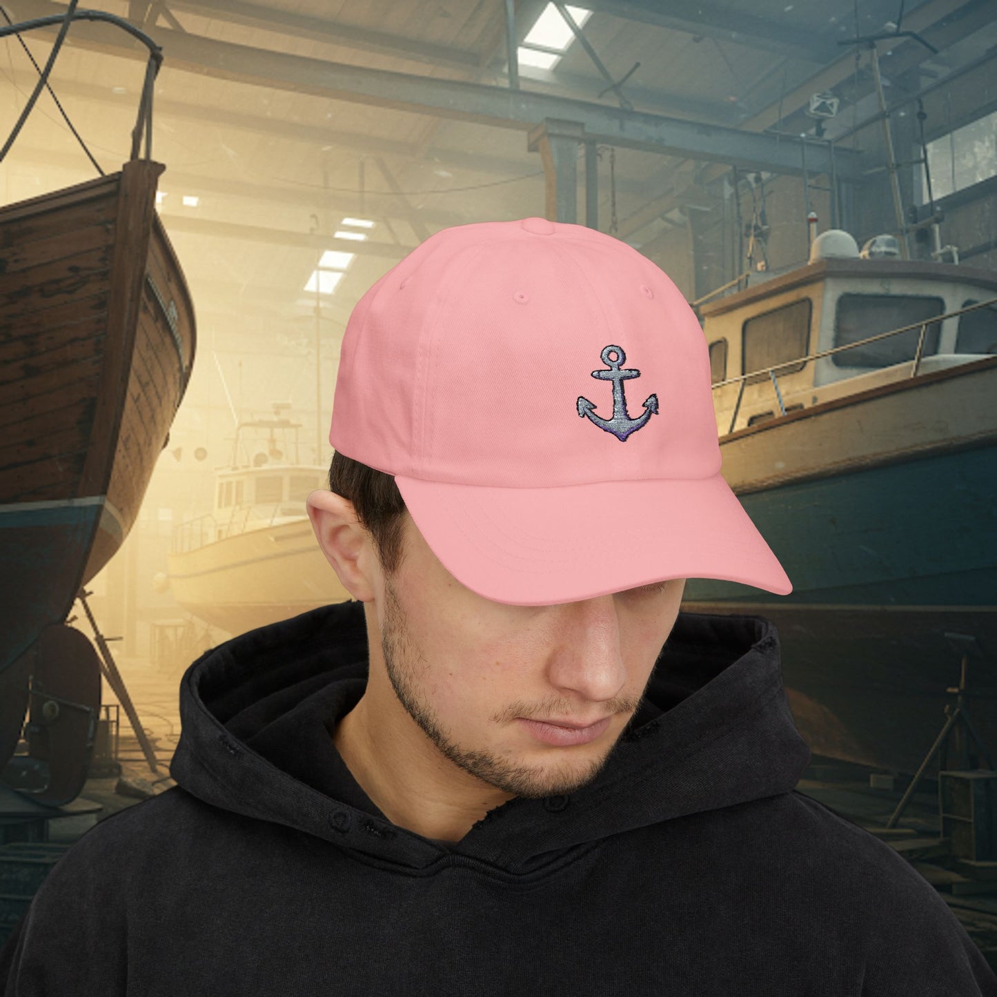 Embroidered Classic Dad Cap - Anchor