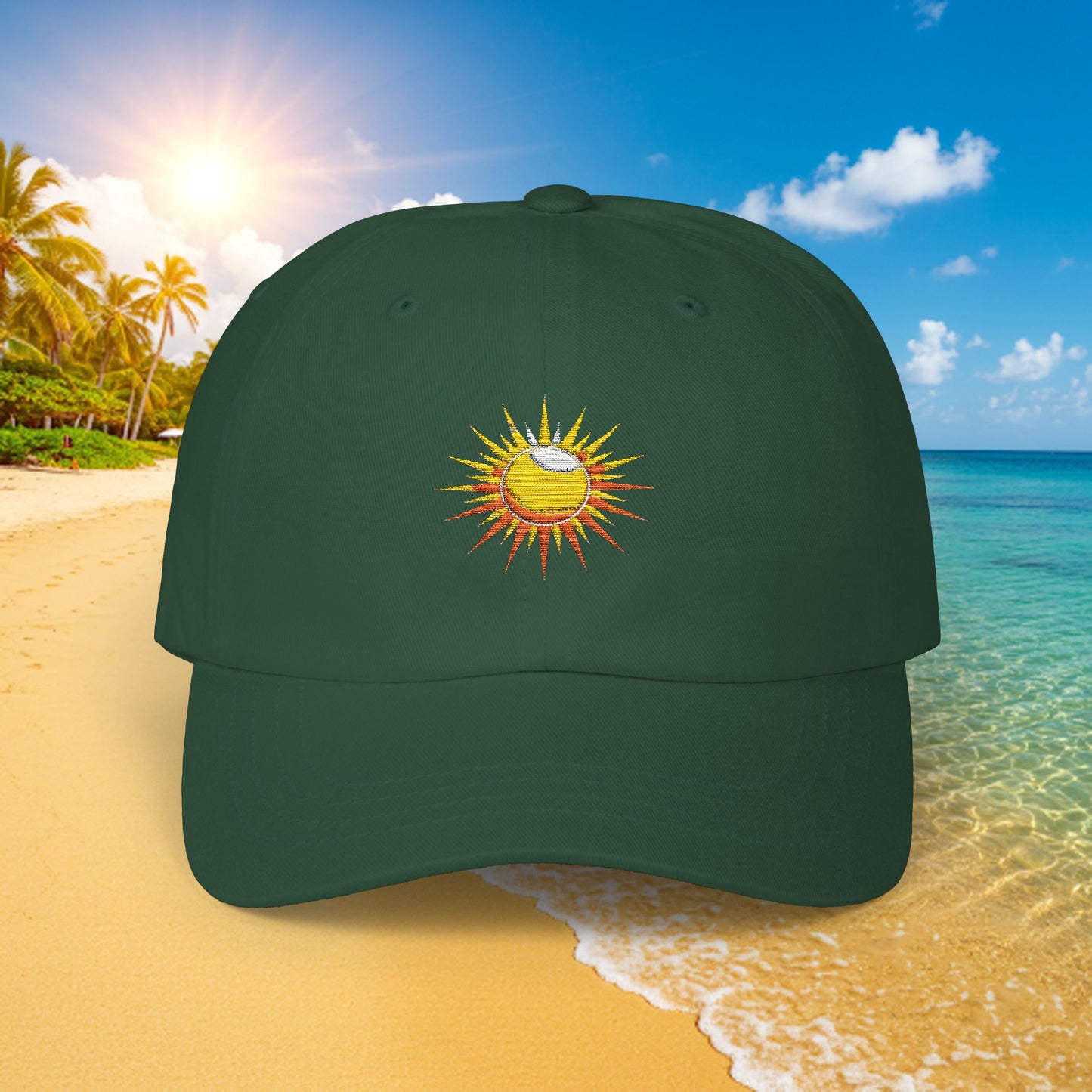 Embroidered Classic Dad Cap - Sun