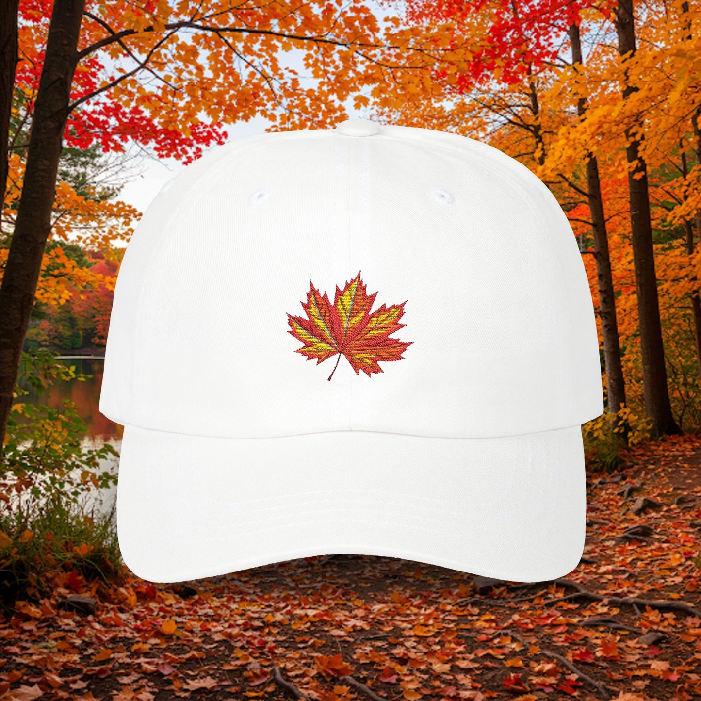 Embroidered Classic Dad Cap - Maple Leaf