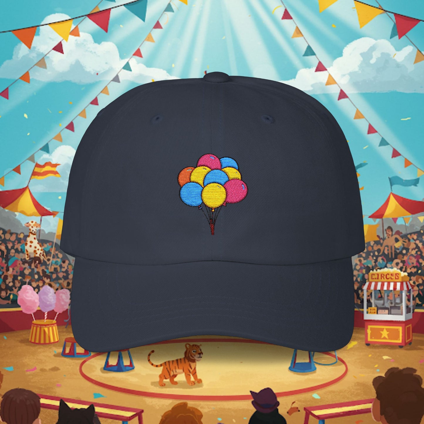 Embroidered Classic Dad Cap - Colored Balloons