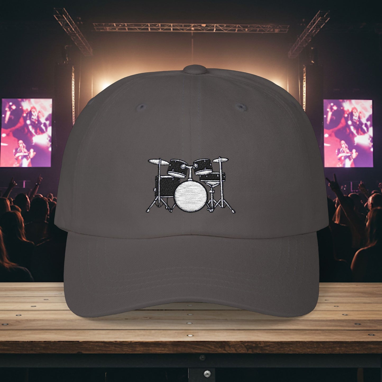 Embroidered Classic Dad Cap - Drum Set