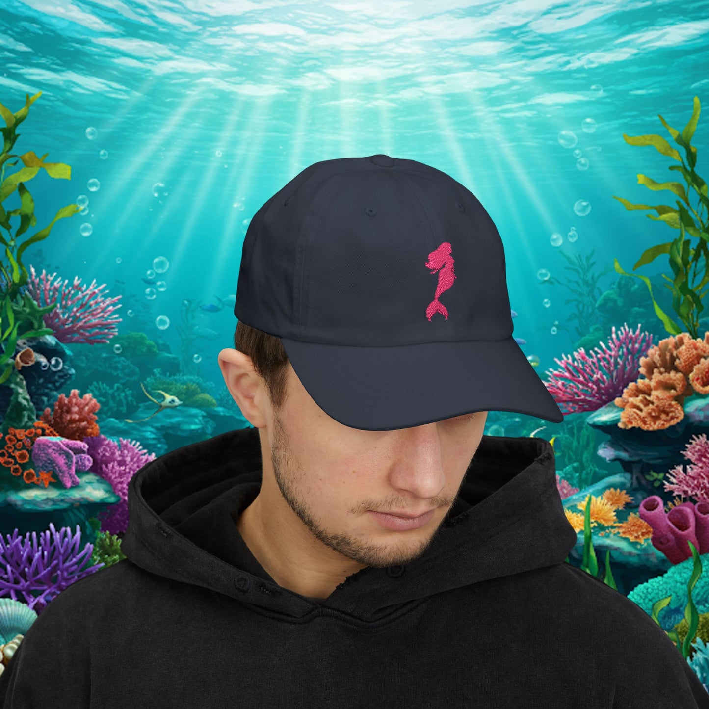 Embroidered Classic Dad Cap - Mermaid