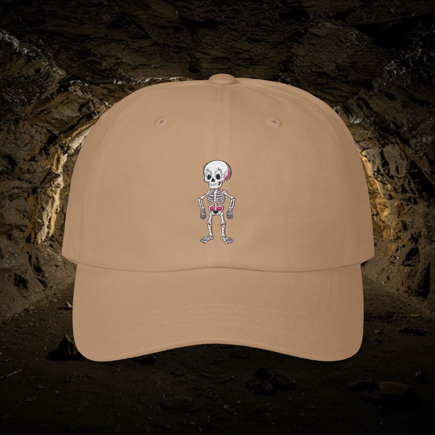 Embroidered Classic Dad Cap - Skeleton