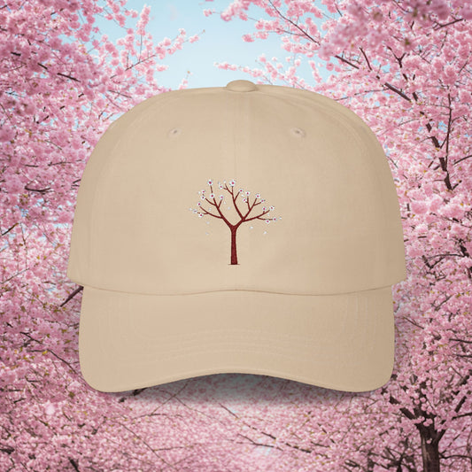 Embroidered Classic Dad Cap - Cherry Blossom