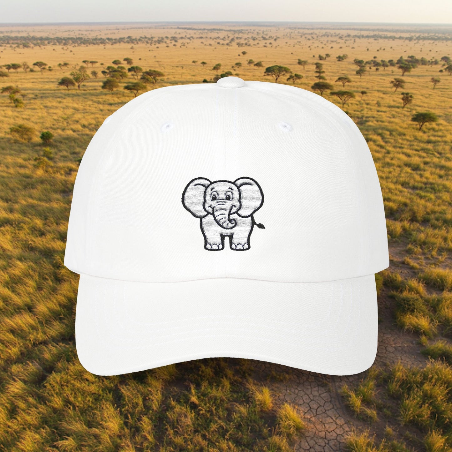 Embroidered Classic Dad Cap - Elephant