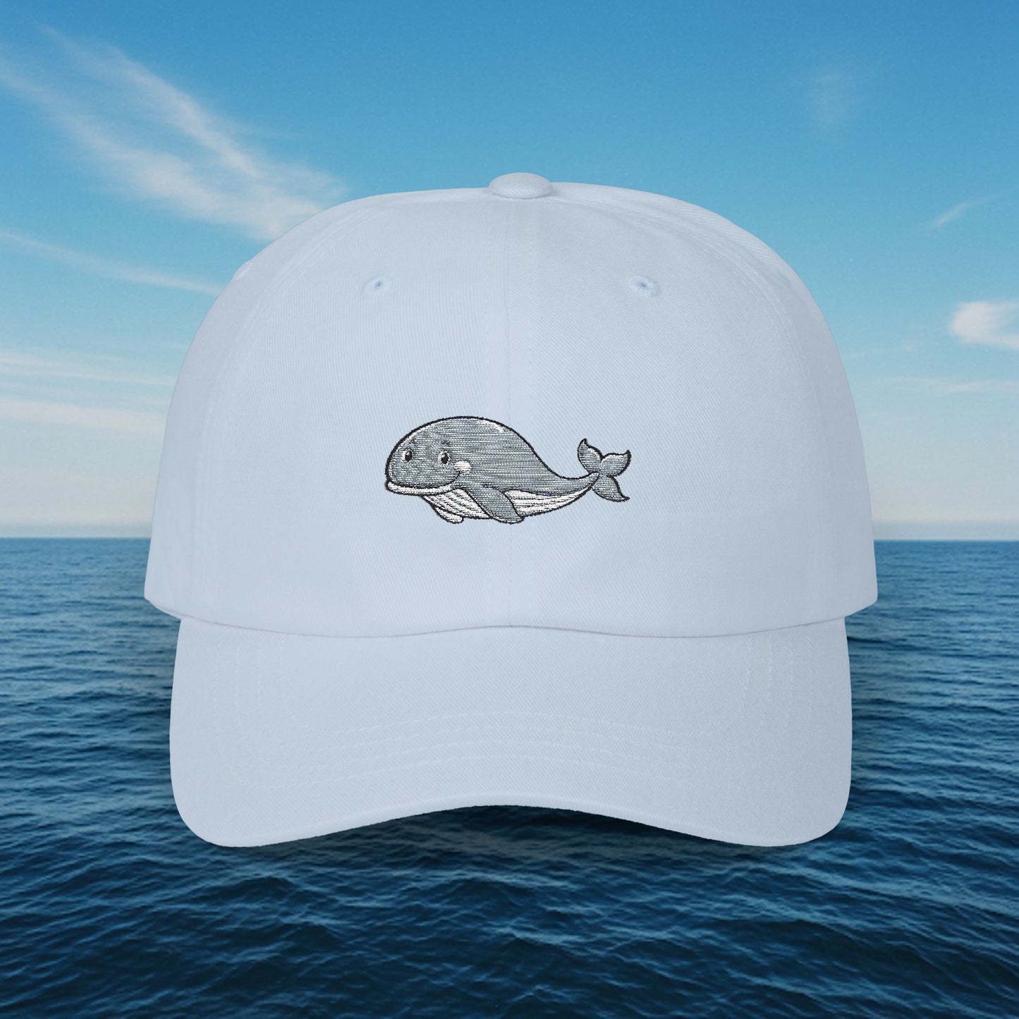 Embroidered Classic Dad Cap - Grey Whale