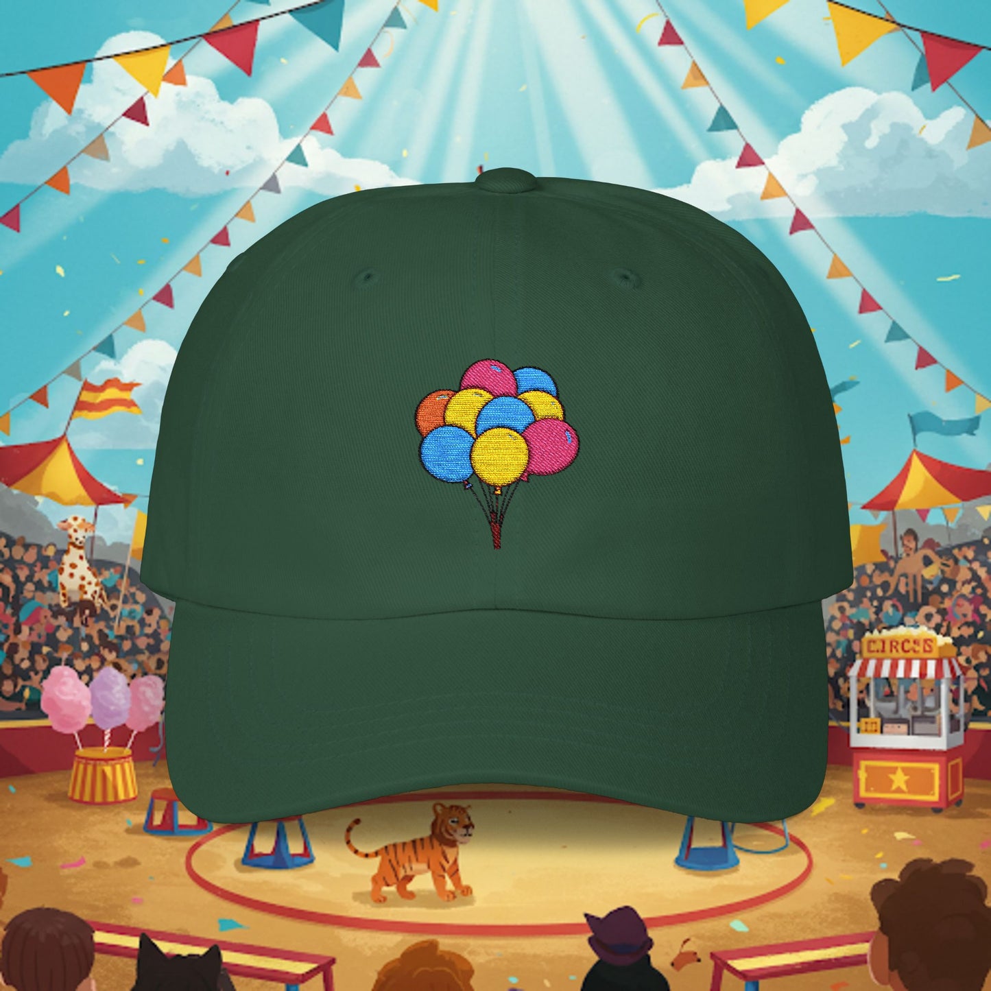 Embroidered Classic Dad Cap - Colored Balloons