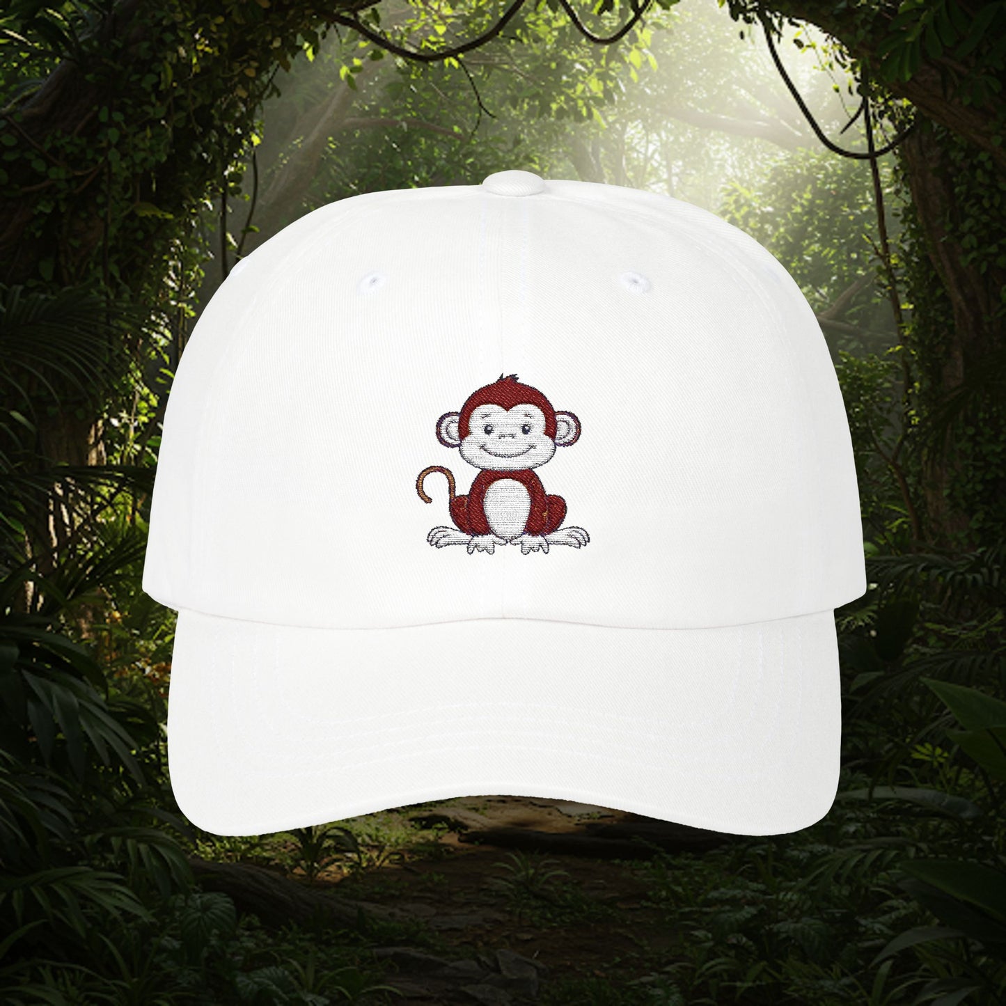 Embroidered Classic Dad Cap - Monkey
