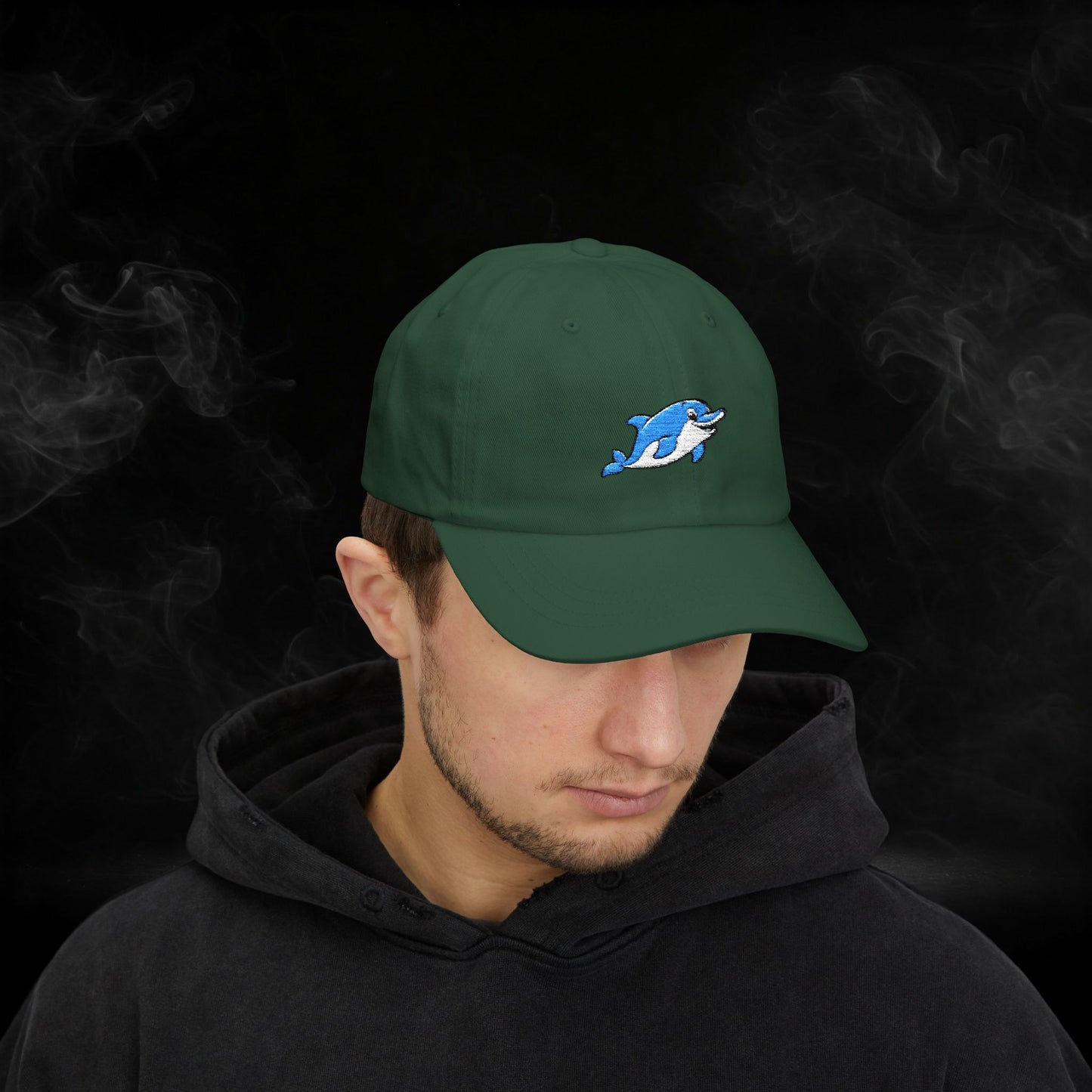 Embroidered Classic Dad Cap - Dolphin
