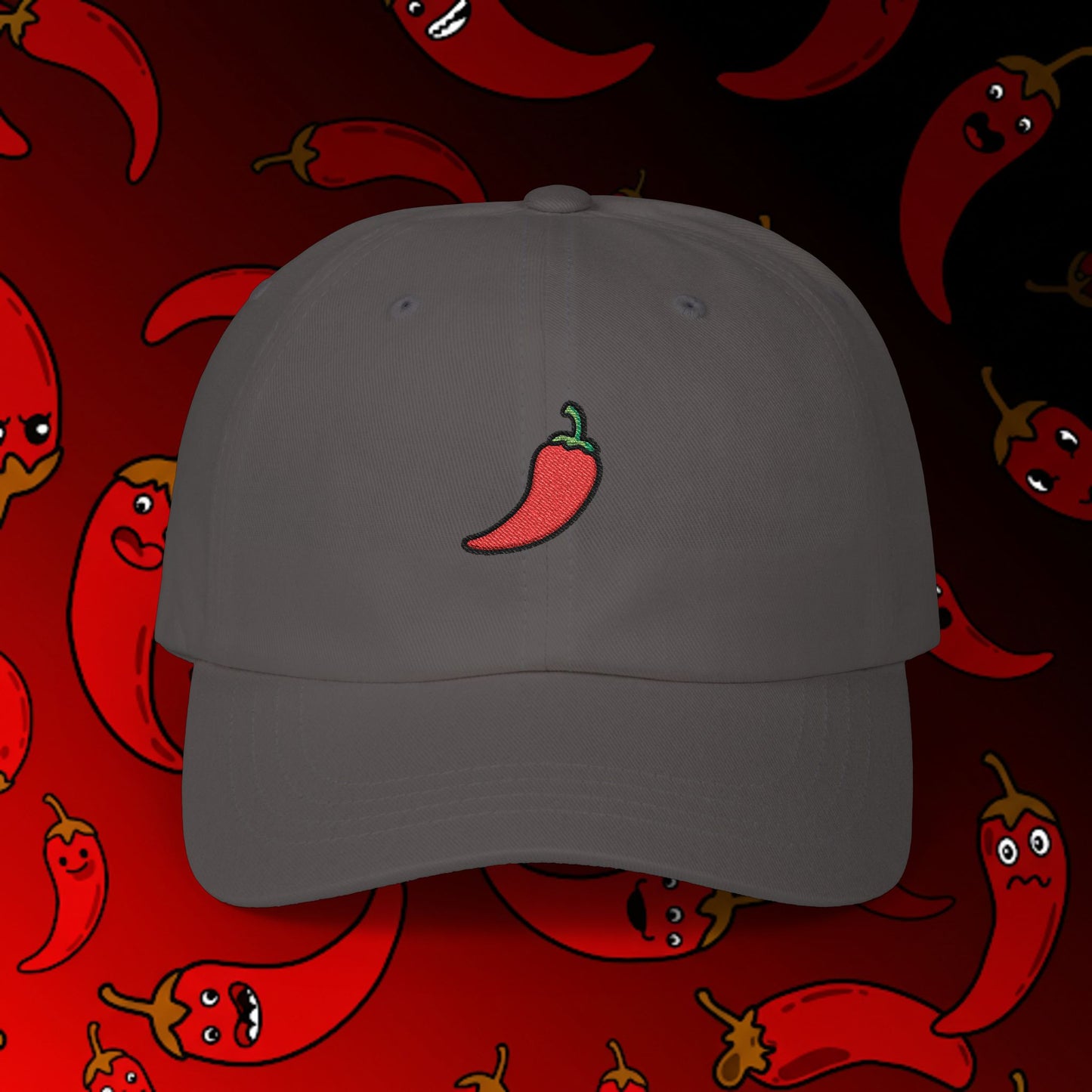 Embroidered Classic Dad Cap - Chili Pepper