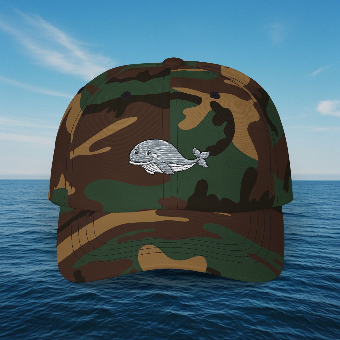 Embroidered Classic Dad Cap - Grey Whale