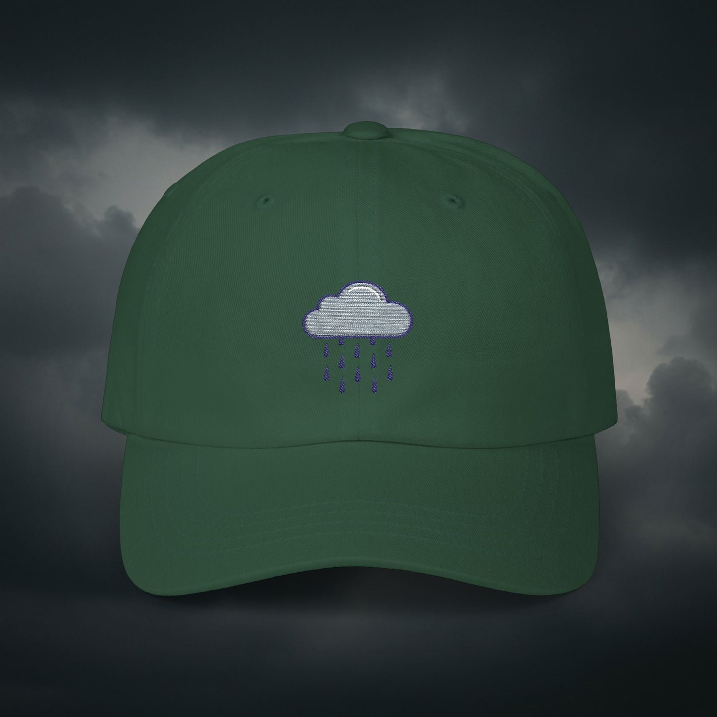 Embroidered Classic Dad Cap - Rain Cloud