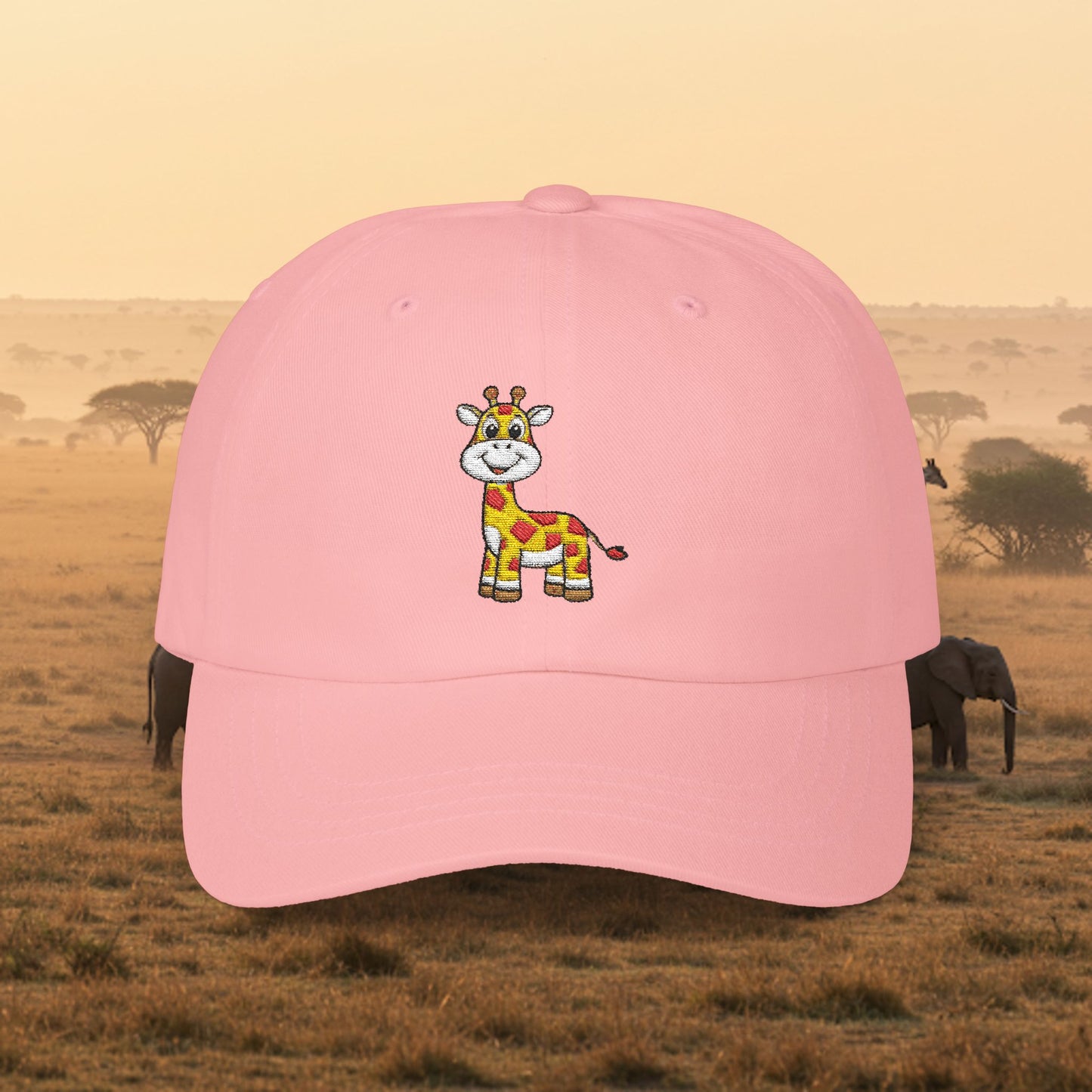 Embroidered Classic Dad Cap - Giraffe