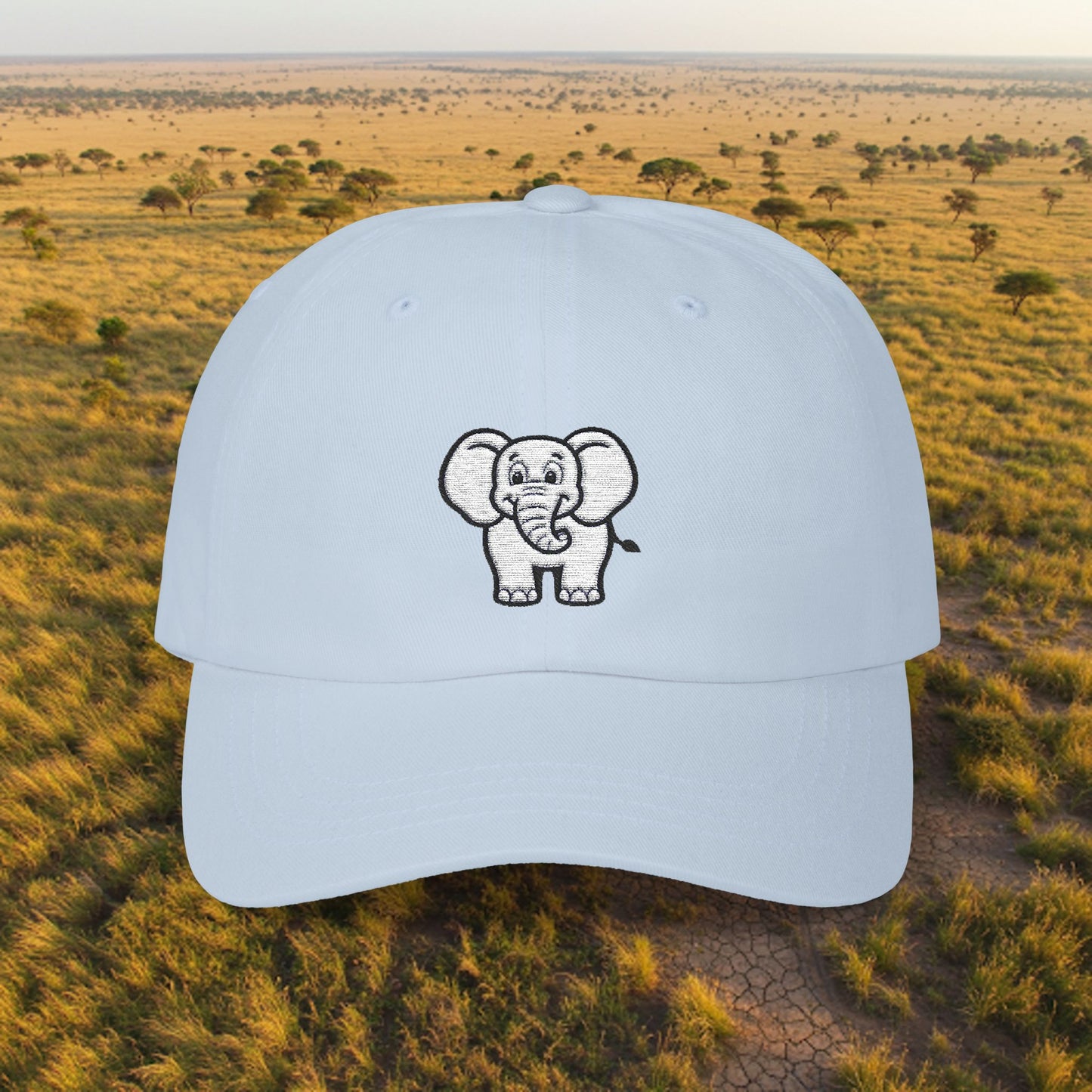 Embroidered Classic Dad Cap - Elephant
