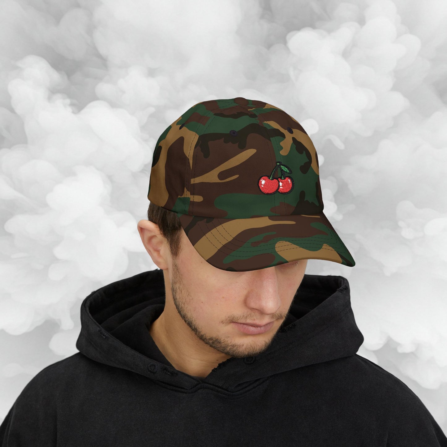 Embroidered Classic Dad Cap - Cherries