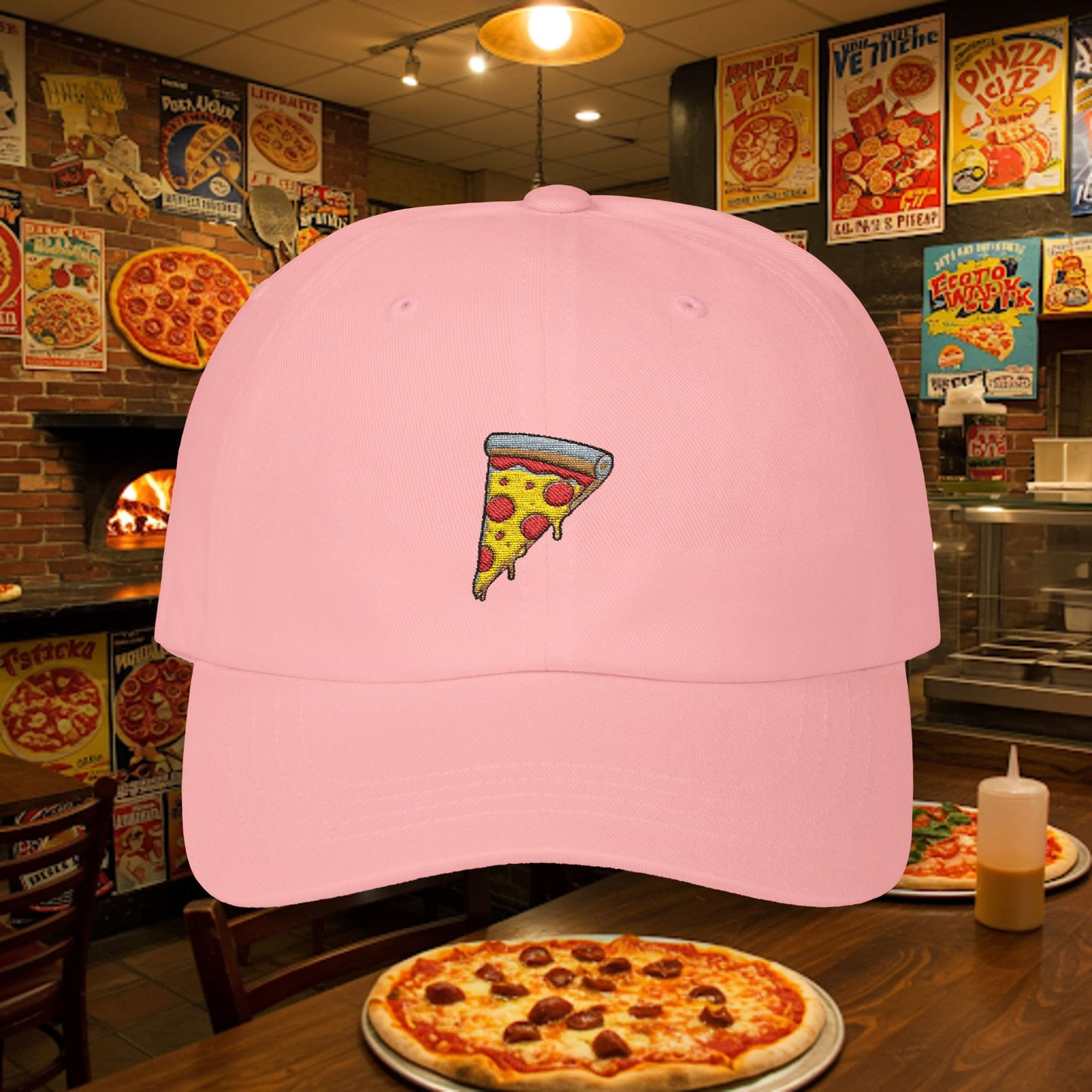Copy of Embroidered Classic Dad Cap - Pizza