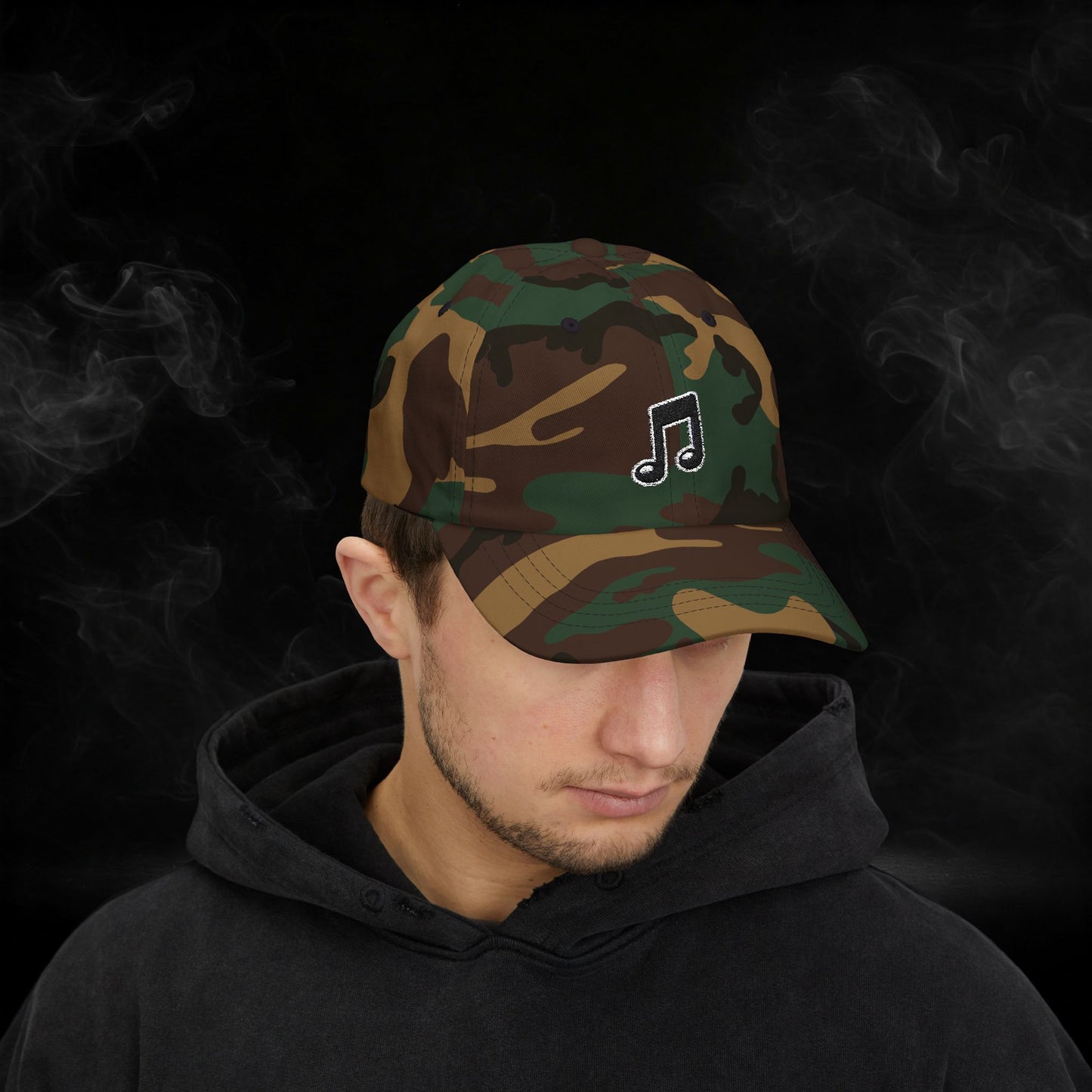 Embroidered Classic Dad Cap - Music Note