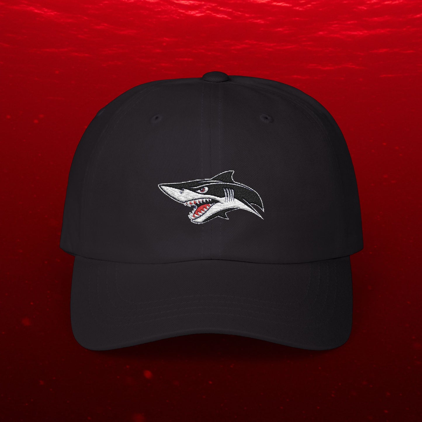 Embroidered Classic Dad Cap - Shark Head