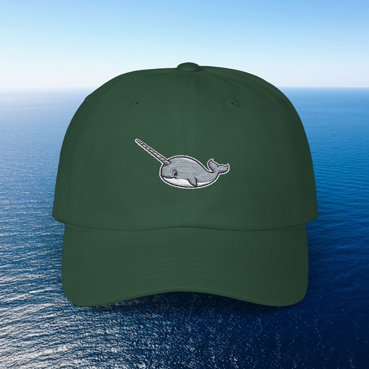 Embroidered Classic Dad Cap - Narwhal