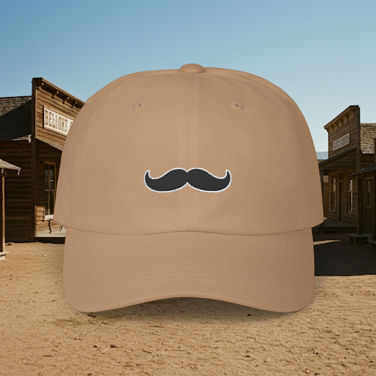 Embroidered Classic Dad Cap - Mustache