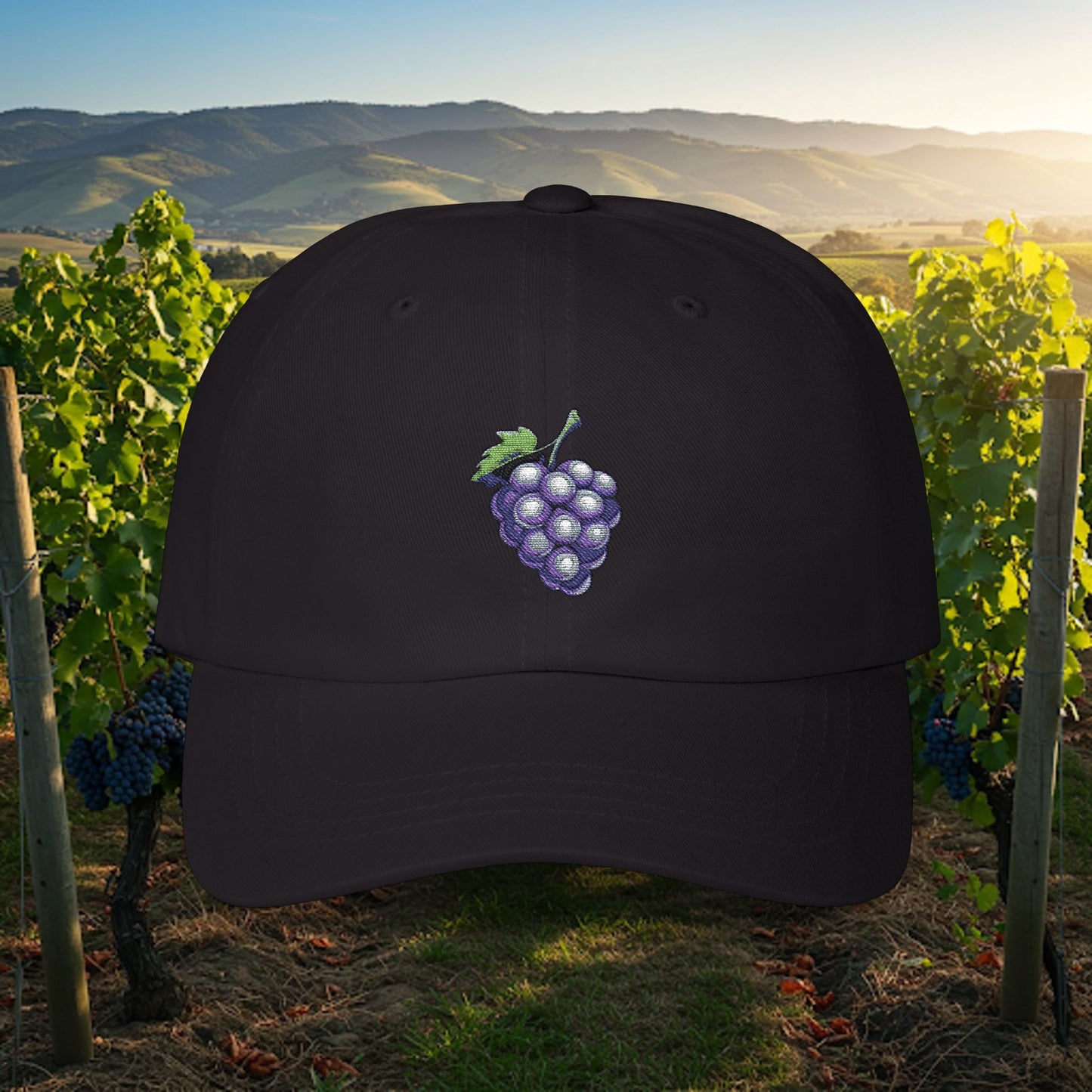 Embroidered Classic Dad Cap - Grape