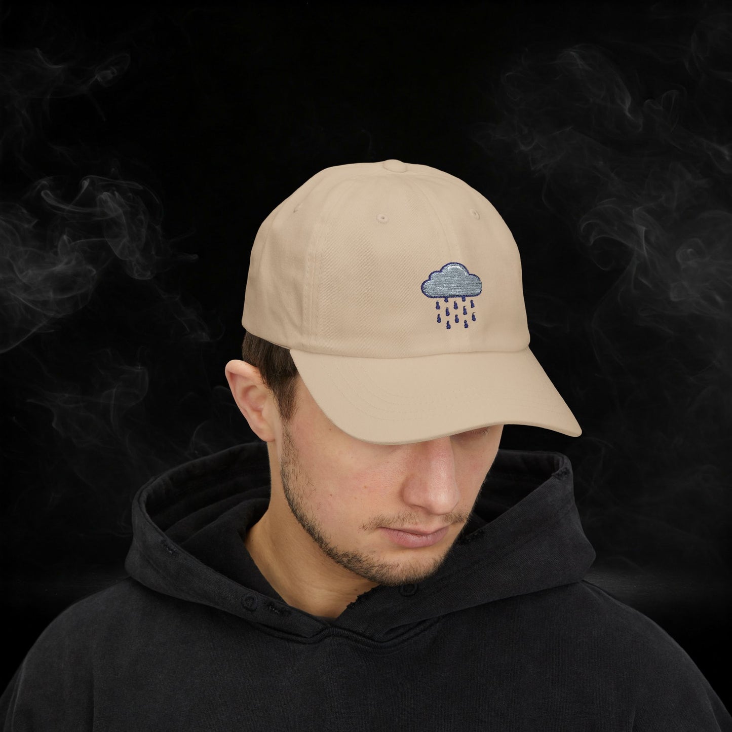 Embroidered Classic Dad Cap - Rain Cloud