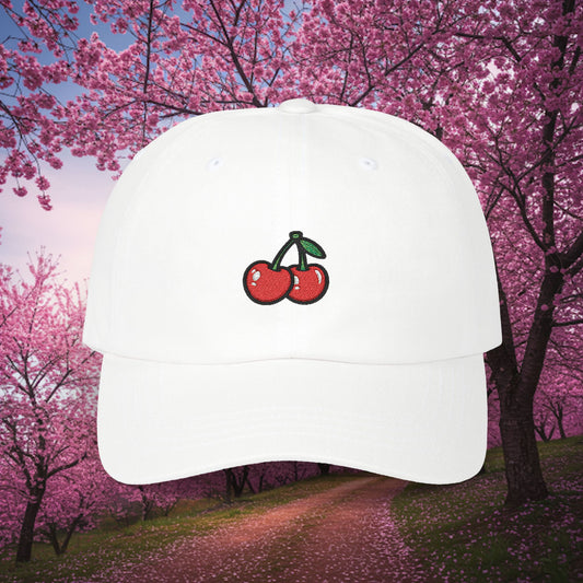 Embroidered Classic Dad Cap - Cherries