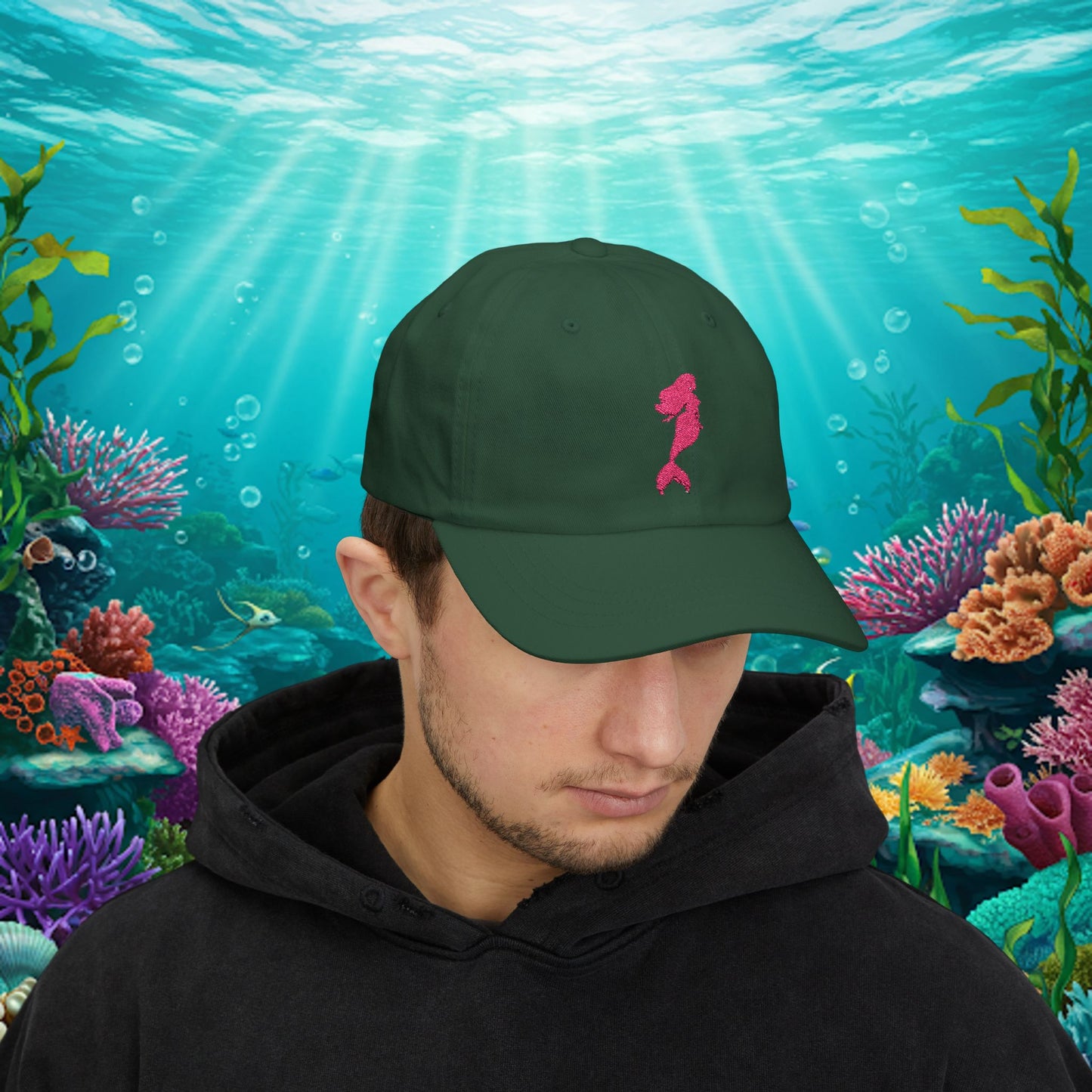 Embroidered Classic Dad Cap - Mermaid