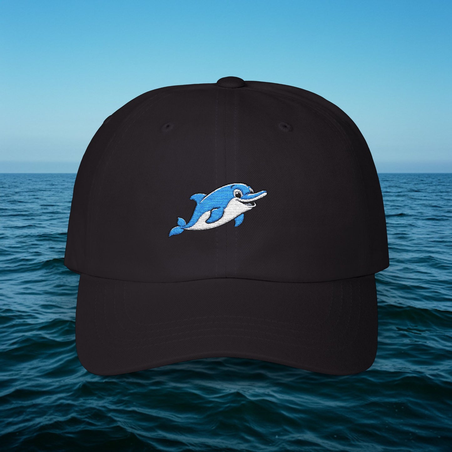 Embroidered Classic Dad Cap - Dolphin