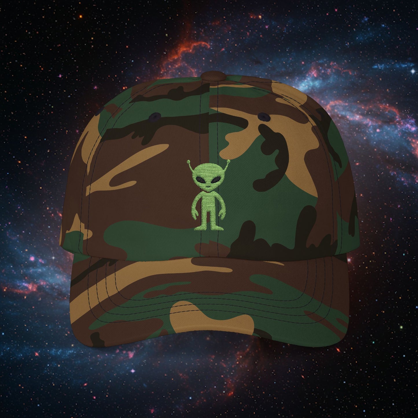 Embroidered Classic Dad Cap - Alien