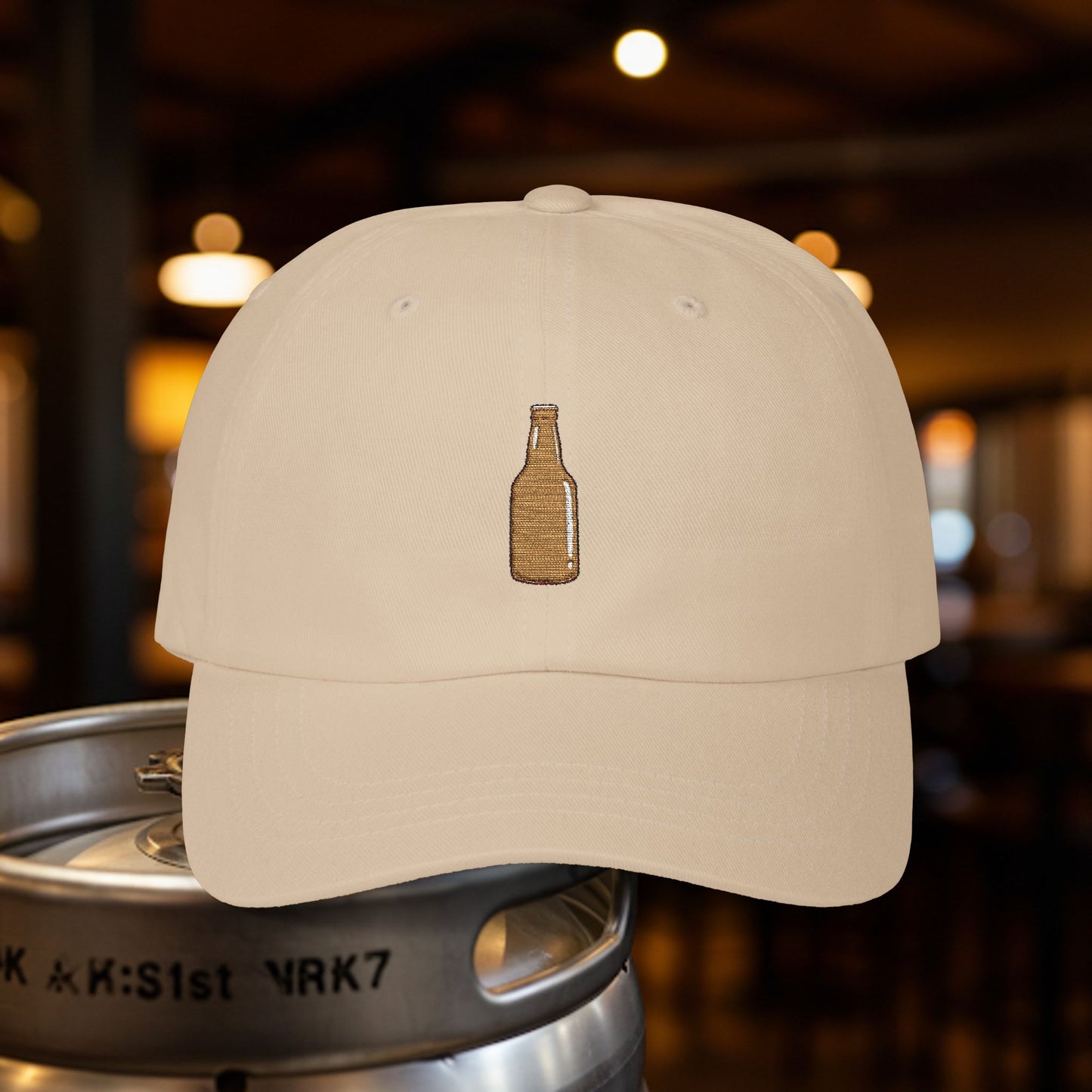 Embroidered Classic Dad Cap - Beer Bottle