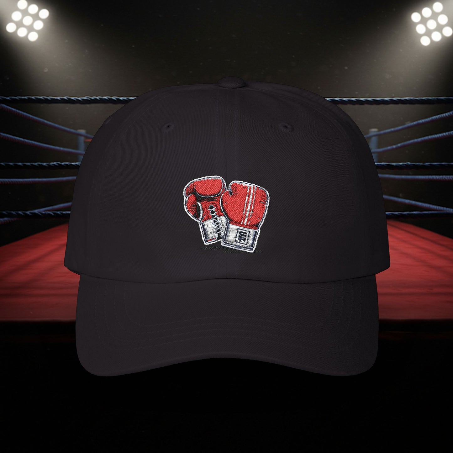 Embroidered Classic Dad Cap - Boxing Gloves