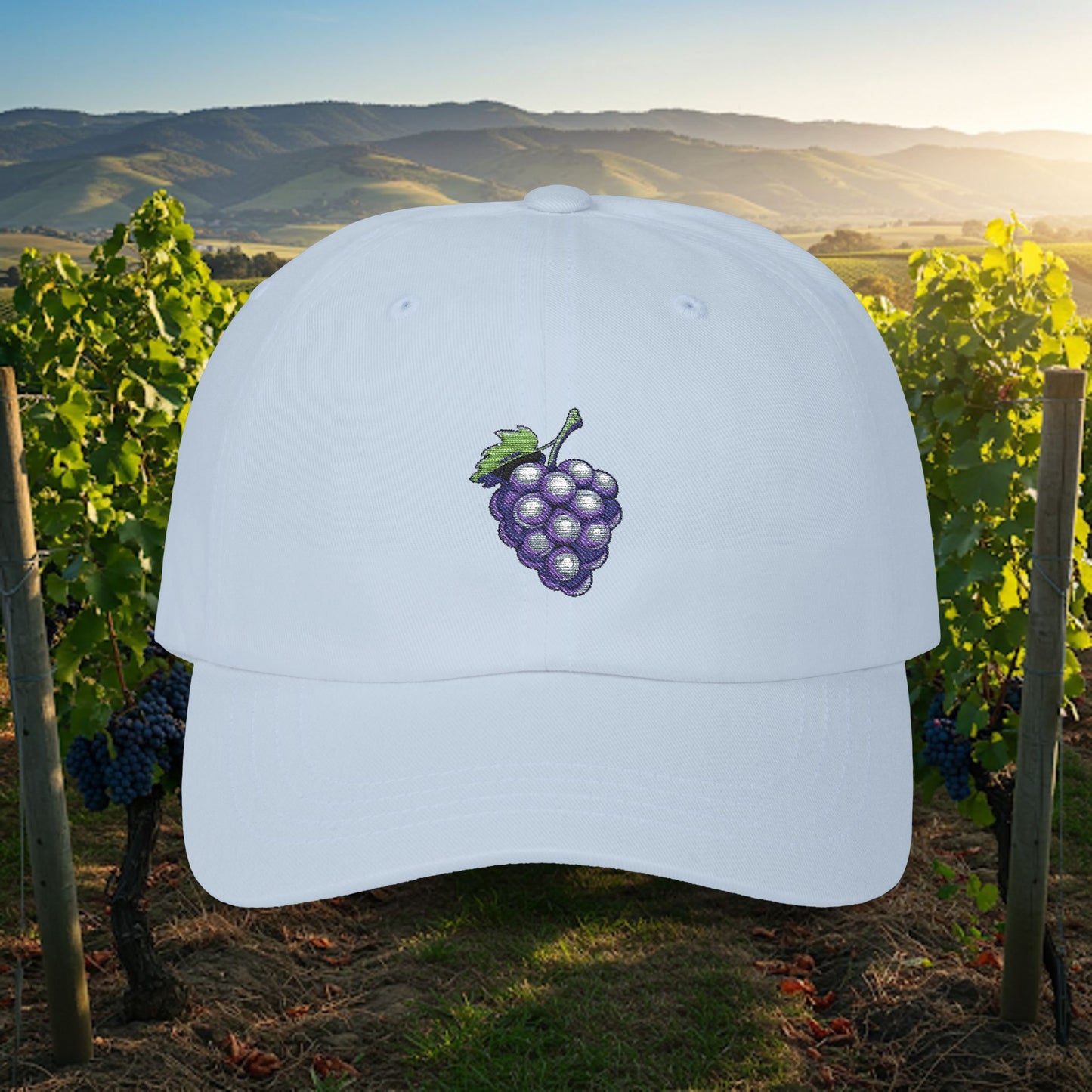 Embroidered Classic Dad Cap - Grape