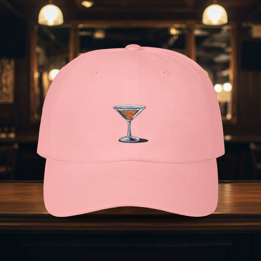 Embroidered Classic Dad Cap - Martini