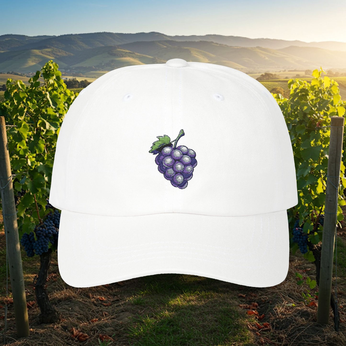 Embroidered Classic Dad Cap - Grape