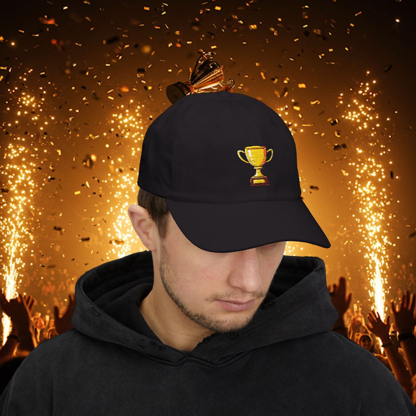 Embroidered Classic Dad Cap - Gold Trophy