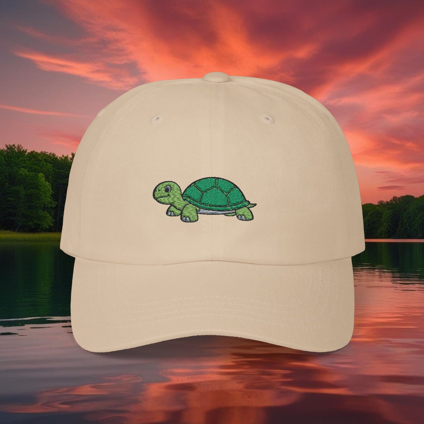 Embroidered Classic Dad Cap - Turtle