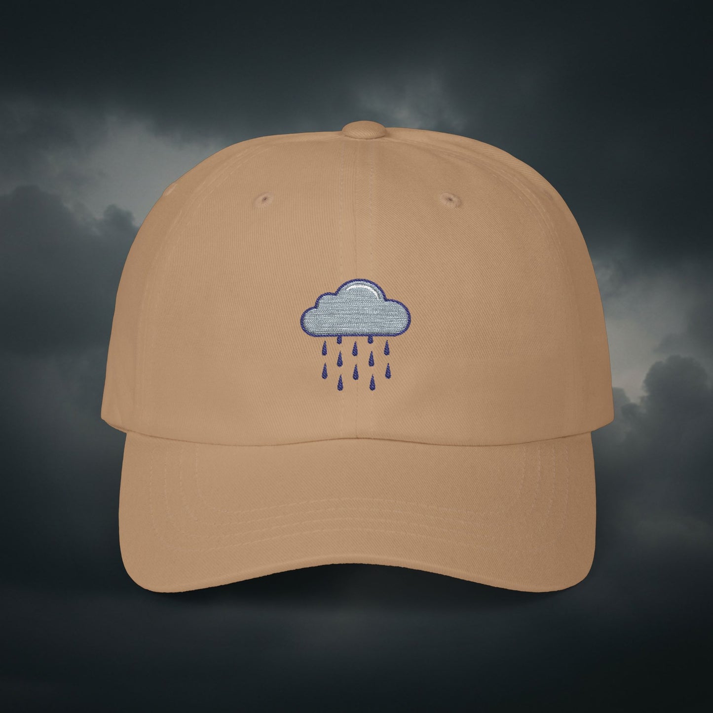 Embroidered Classic Dad Cap - Rain Cloud