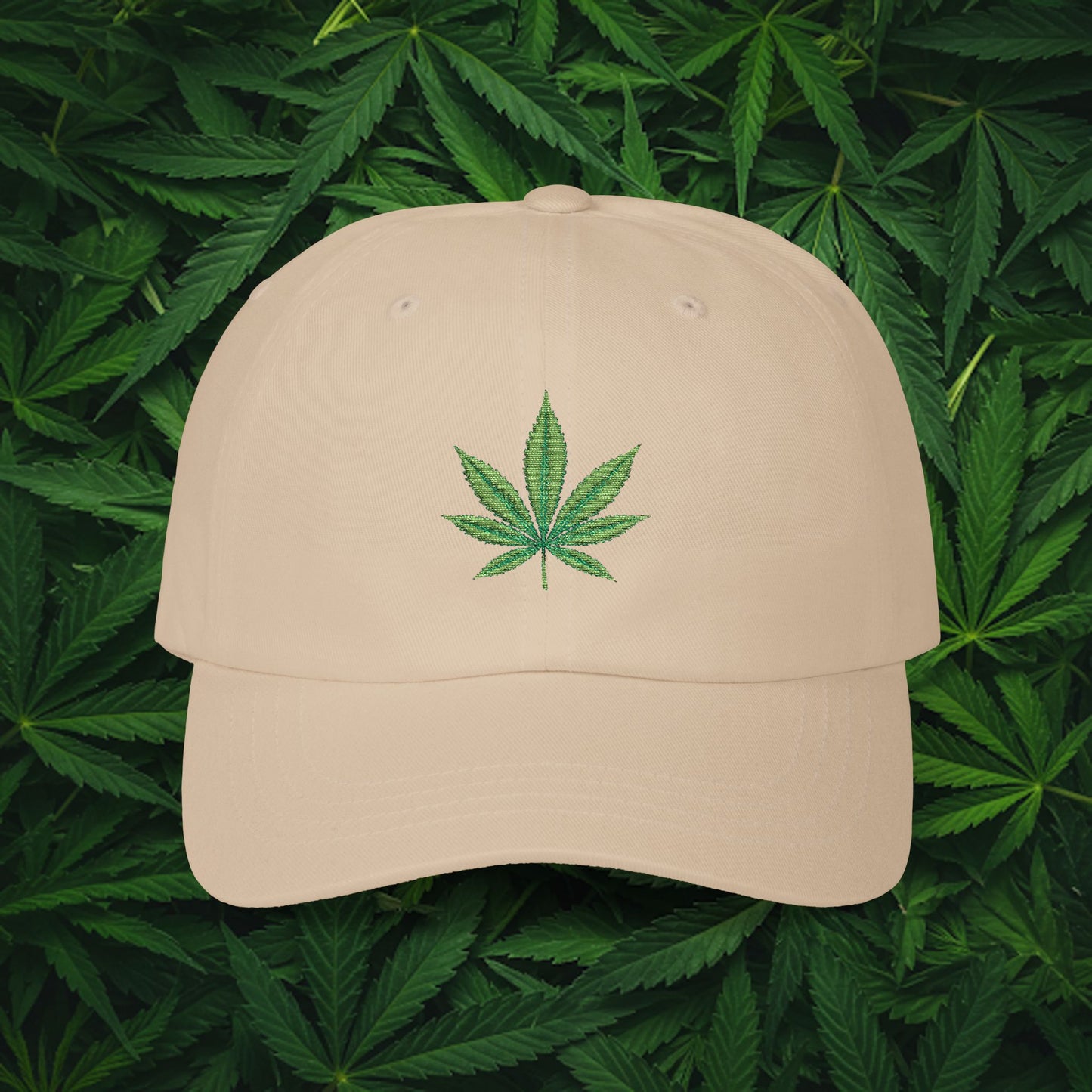 Embroidered Classic Dad Cap - 4/20 Leaf