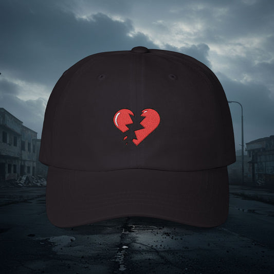 Embroidered Classic Dad Cap - Broken Heart