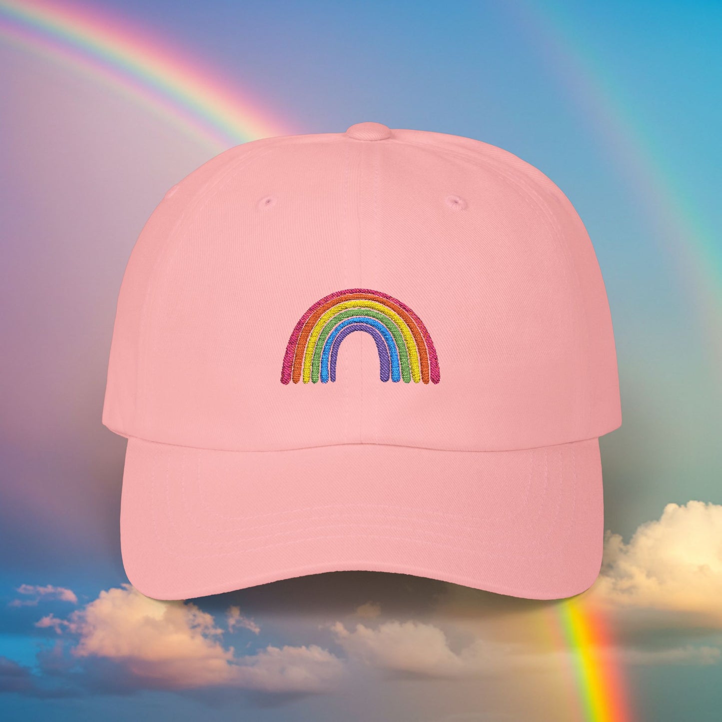 Embroidered Classic Dad Cap - Rainbow