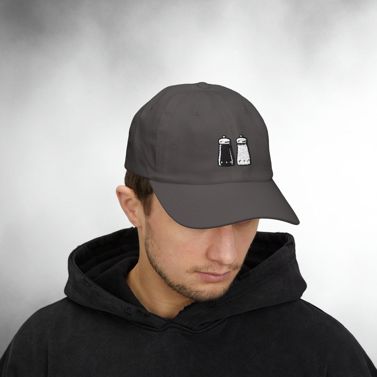 Embroidered Classic Dad Cap - Salt & Pepper