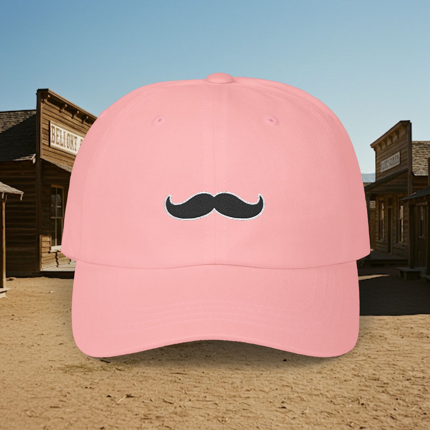 Embroidered Classic Dad Cap - Mustache