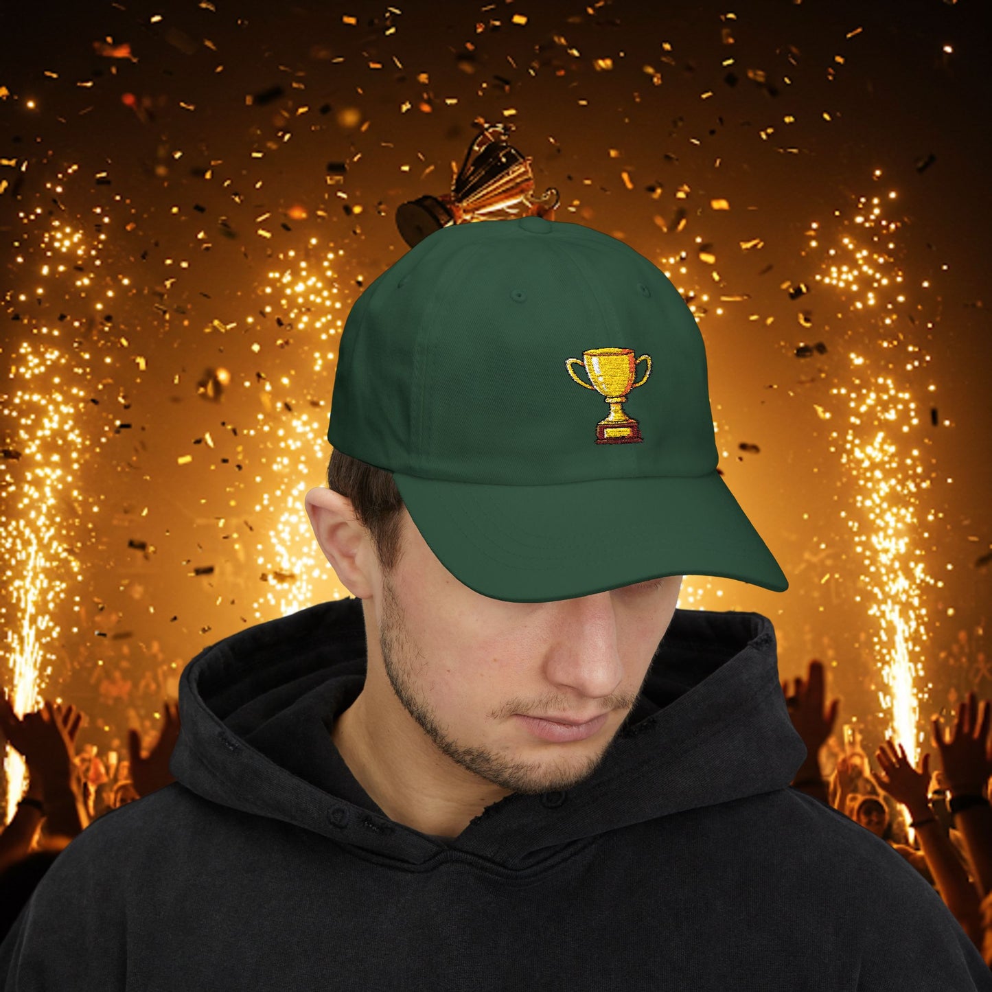 Embroidered Classic Dad Cap - Gold Trophy