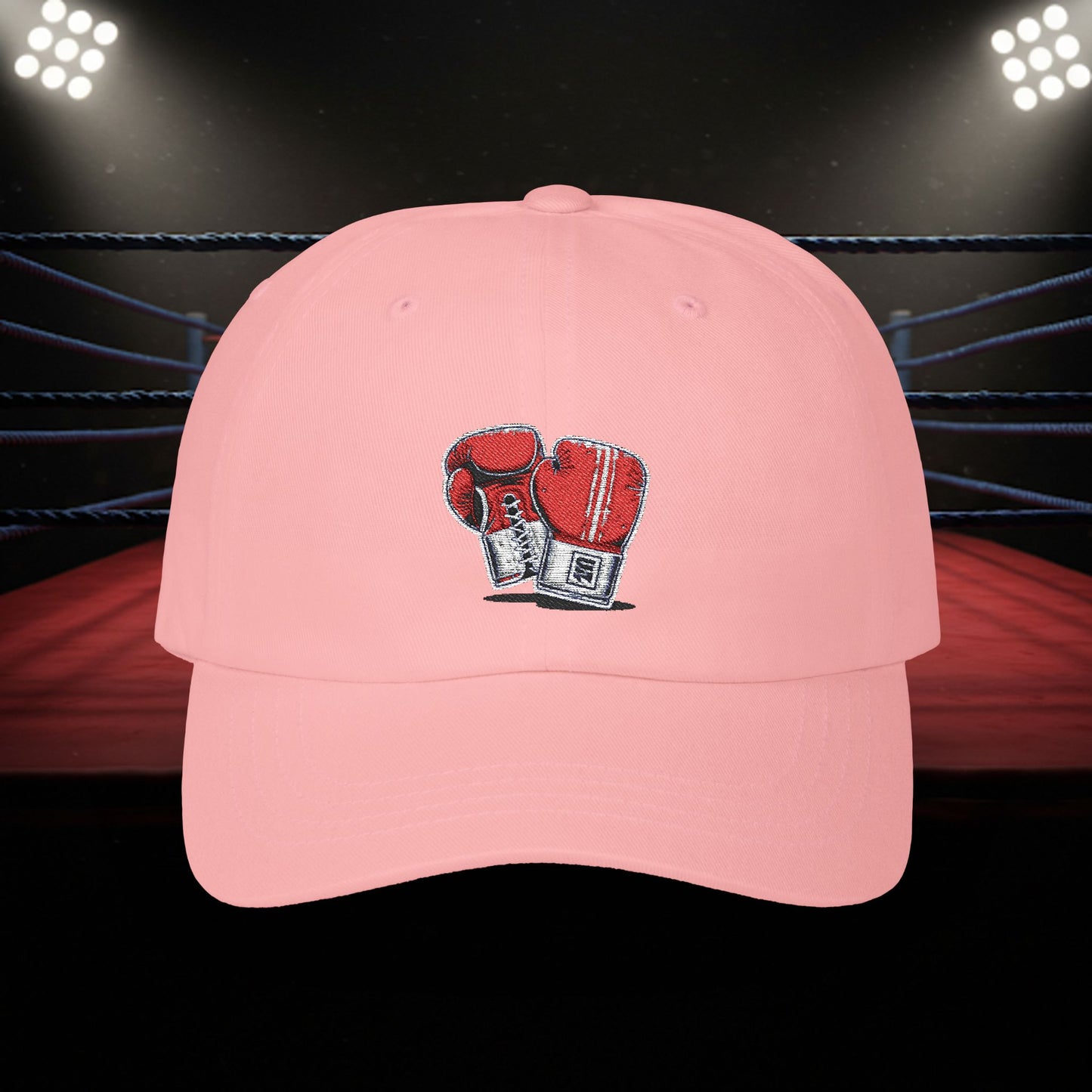 Embroidered Classic Dad Cap - Boxing Gloves
