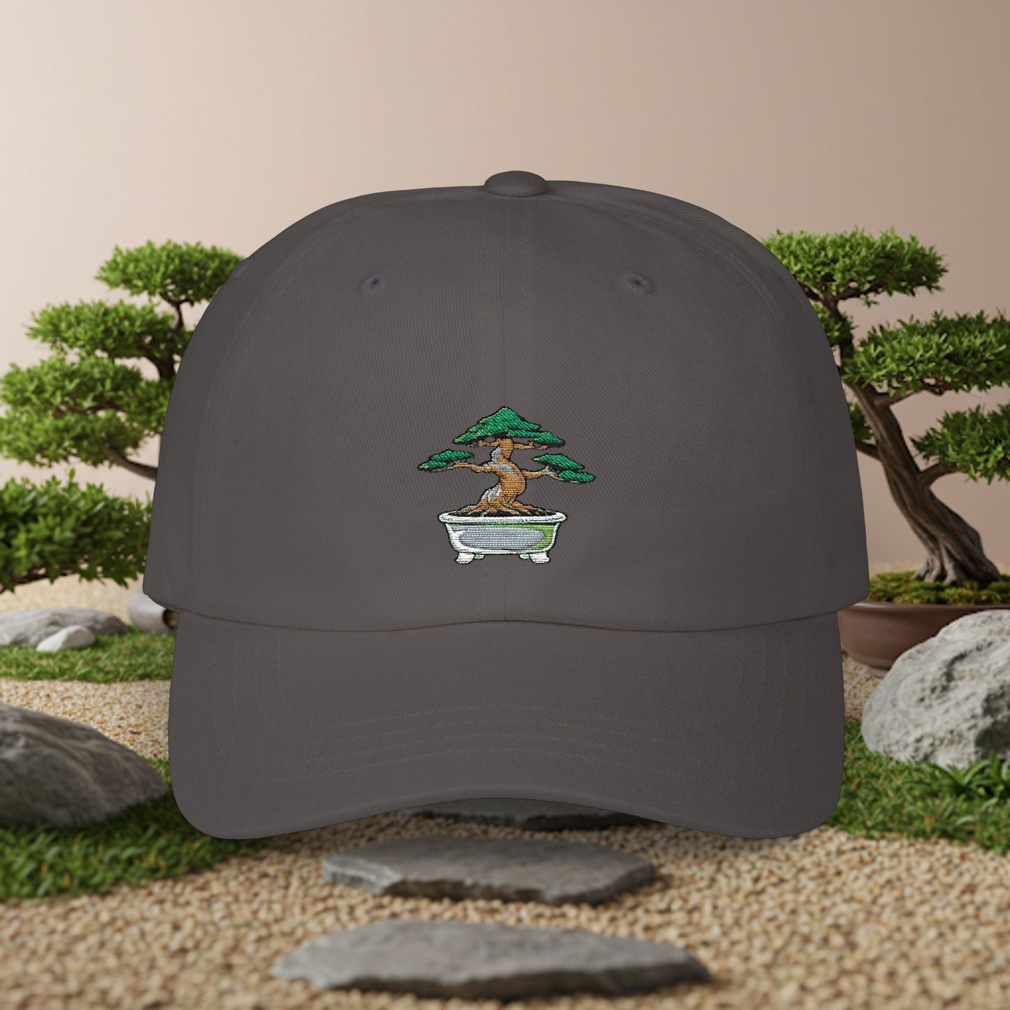 Embroidered Classic Dad Cap - Bonsai Tree